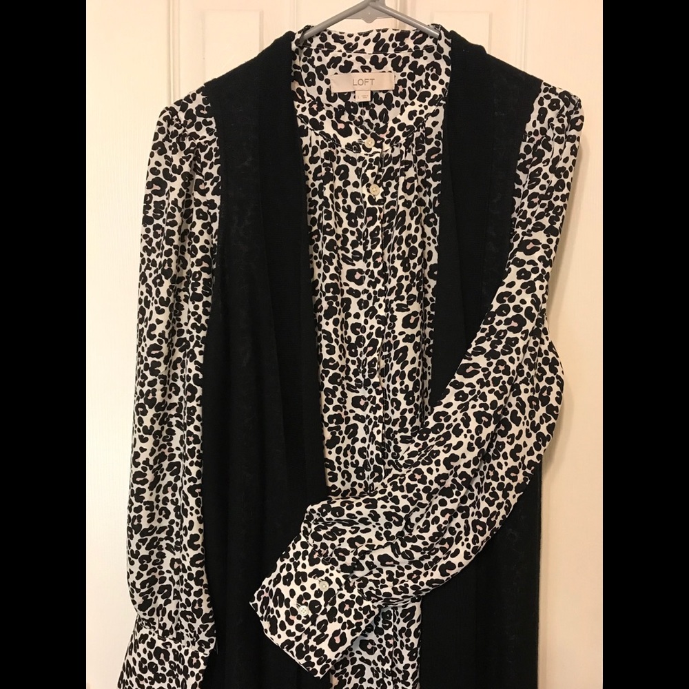 New w/tags Loft Leopard print blouse